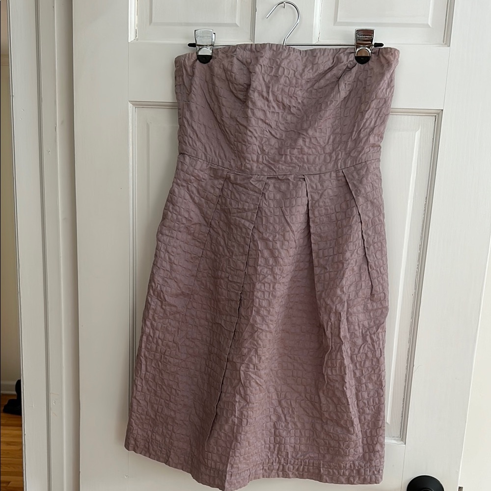 Elegant Strapless Textured Dress Jcrew